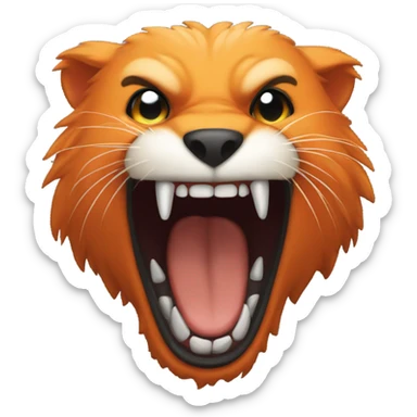 orange bearkat that is rawr-ing sticker