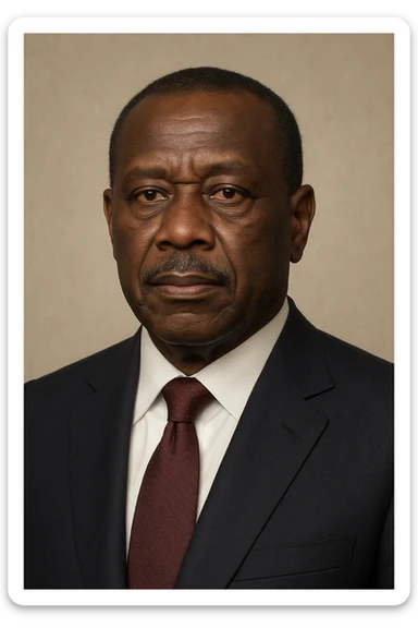 portrait of Recep Tayyip Erdoğan as a respectful, neutral Black man sticker