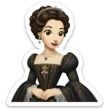 Anne Boleyn Tudor pretty detailed  sticker