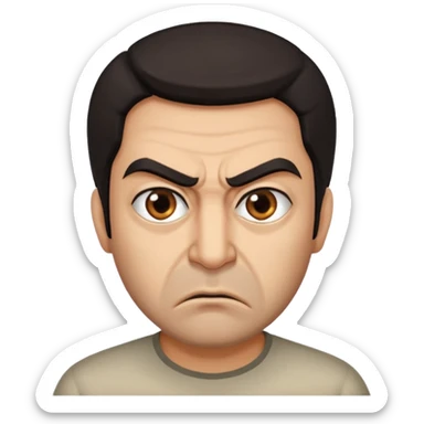 in profile, angry Iranian sticker