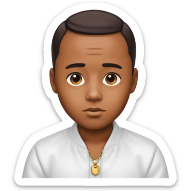 Make an emoji of Diddy with baby oil and white clothes sticker