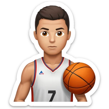 Cristiano Ronaldo as a basketball player sticker