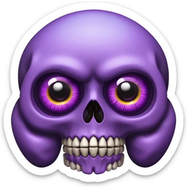  eyes perple with Skull inside sticker