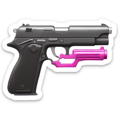 Pink gun emoji sticker
