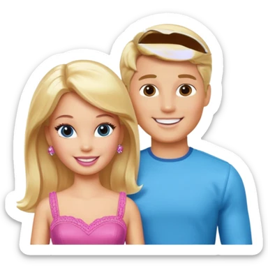 Barbie with Ken  sticker