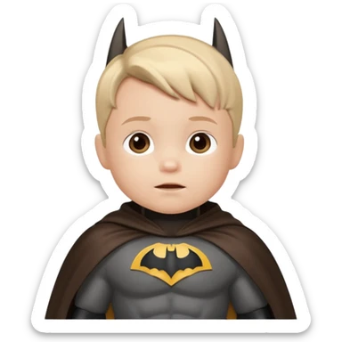A toddler Batman in capes sticker