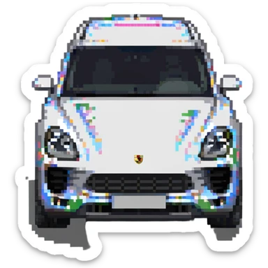 Porsche Macan car front view sticker