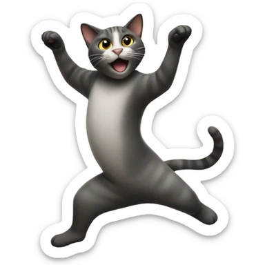 Cat dancing sticker