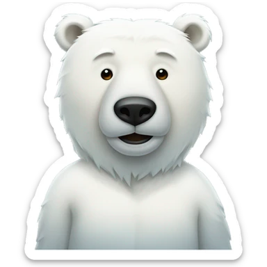 polar bear wearing pajamas  sticker