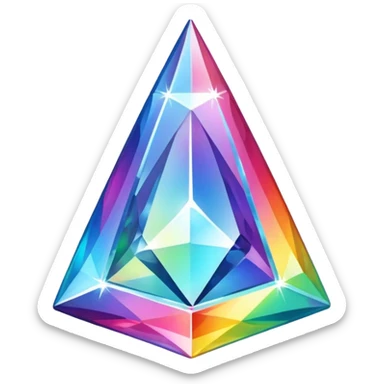 power crystal rainbow sticker