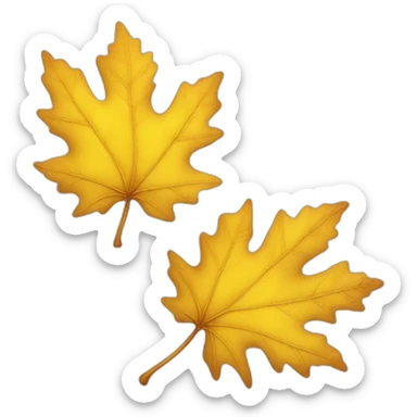 yellow fall leaf sticker