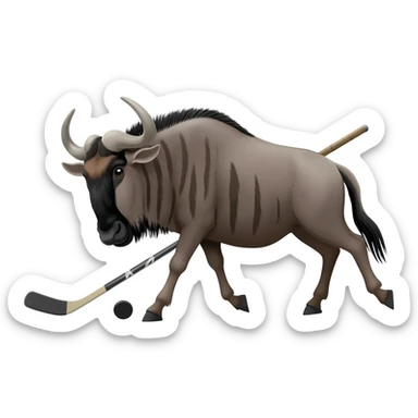 Hockey player Wildebeest sticker