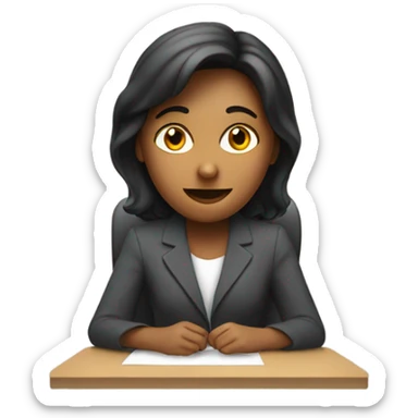 She has written three articles this week. sticker