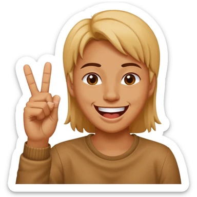 Uma cara a rir a fazer o dedo do meio sticker