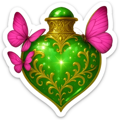 Maintain the original design of the bottle with an even rounder bottom. Make the background fully transparent (PNG). Enhance the bottle's shininess with more glow and light reflections, keeping everything else as in the provided variant. sticker