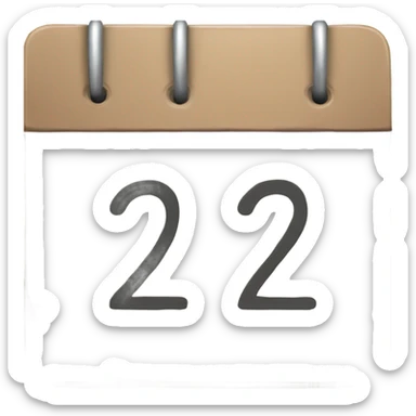 A calendar with the number 13 sticker