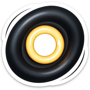 black hole, dark center with light ring sticker