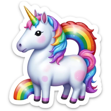 unicorn pooping sticker