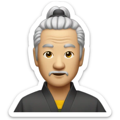 A old chinese kung fu master sticker