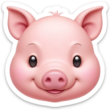 Meme-Worthy Cute Sleeping Piglet Portrait Emoji, Head resting peacefully with a contented smile, showcasing a delightfully tiny build and a luxuriously soft rosy-pink hide, eyes shut in a serene, restful nap, Simplified yet hilariously adorable features, highly detailed, glowing with a soft, drowsy light, high shine, relaxed and utterly lovable, stylized with an air of playful laziness, bright and heartwarming, soft glowing outline, capturing the essence of a comically sleepy piglet, so meme-worthy it feels like it could instantly become the next viral sensation of adorable slumber! sticker
