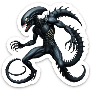  Venom-Xenomorph-hybrid-fantasy-creature (full body) sticker