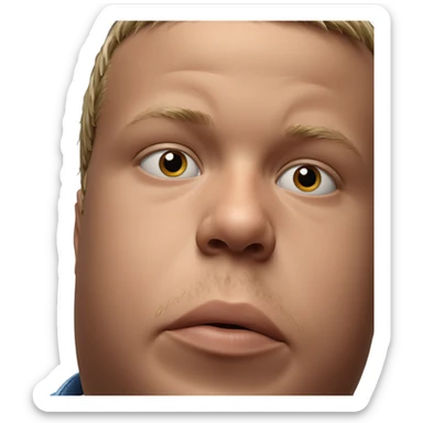 realistic portrait of a boy sticker