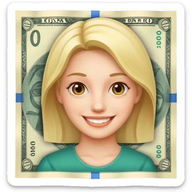 Woman On A Banknote sticker