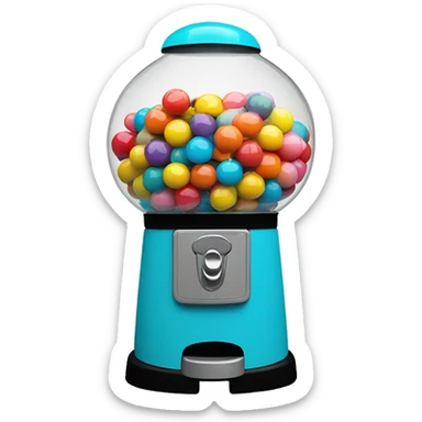 Gumball machine sticking tongue out sticker