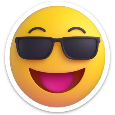 playful and friendly smiley face, 3D emoji style, no background, for a French memecoin Discord server French Cabal sticker