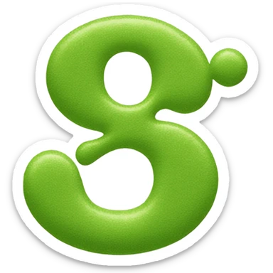 word “matcha” that looks like a bubble letter  sticker