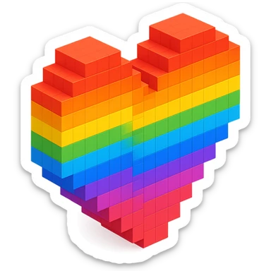Heart rainbow  sticker