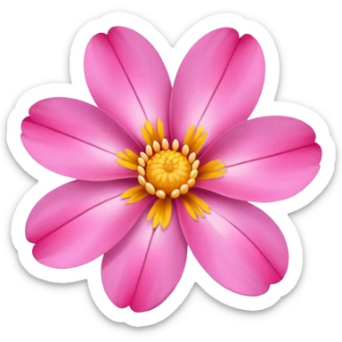 Pink flower sticker