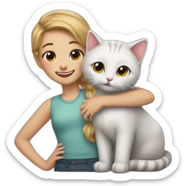 Darling and kitty sticker