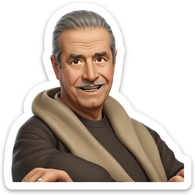 wise old man portrait sticker