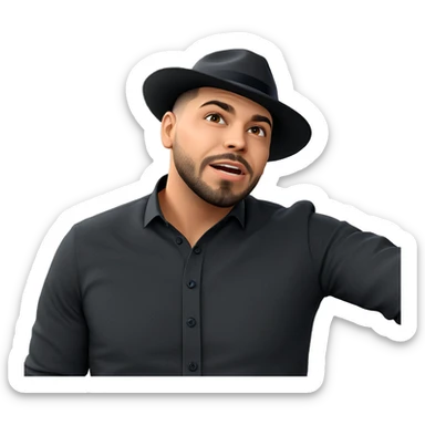 dapper outdoor portrait of man sticker