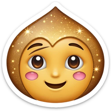 glitter cheap brown sticker