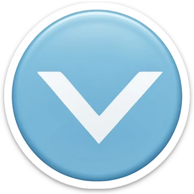 light blue circle  with white check mark in the middle  sticker