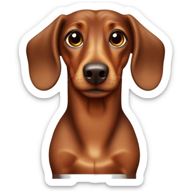 a brown daschund  sticker