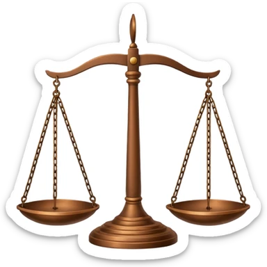 Make a scale in law school emoji symbol in color brown ⚖️ this one sticker