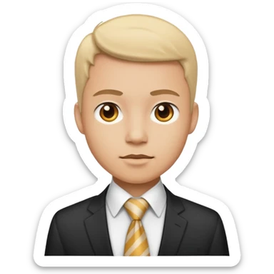 Wearing white shirt and tie   sticker