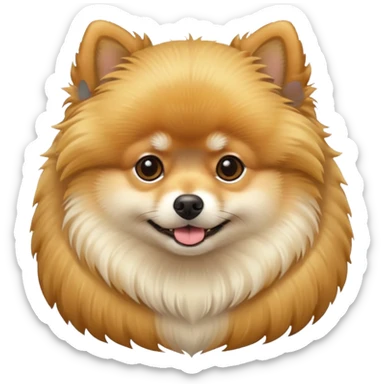 Pomeranian small golden sticker