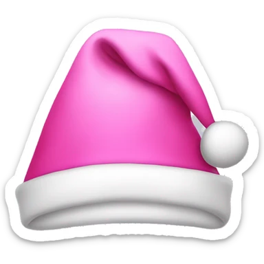 pink santa hat sticker