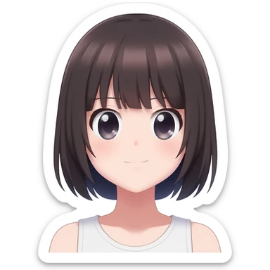Anime girl sticker
