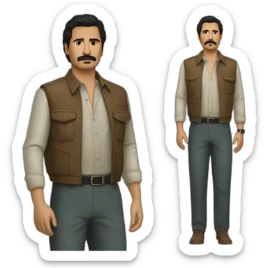 Season 3 Javier Peña Narcos outfit sticker