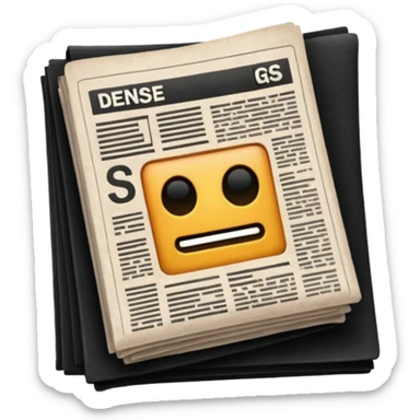 all-black or dark newspaper (it's important to not generate it with white spaces) sticker