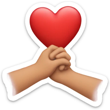 A heart hugging a heart  sticker