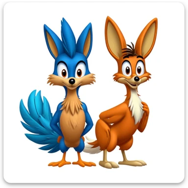 Road runner and wile e coyote  sticker