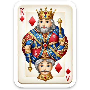 king of diamonds playing card sticker