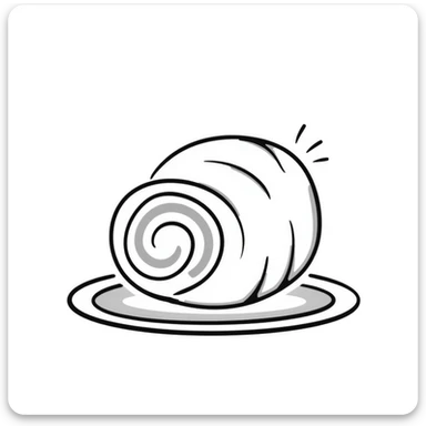 Hand-drawn spiral-cut holiday ham on a platter sticker