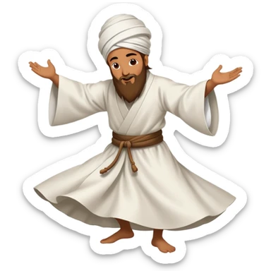 A sufi whirling dervish sticker